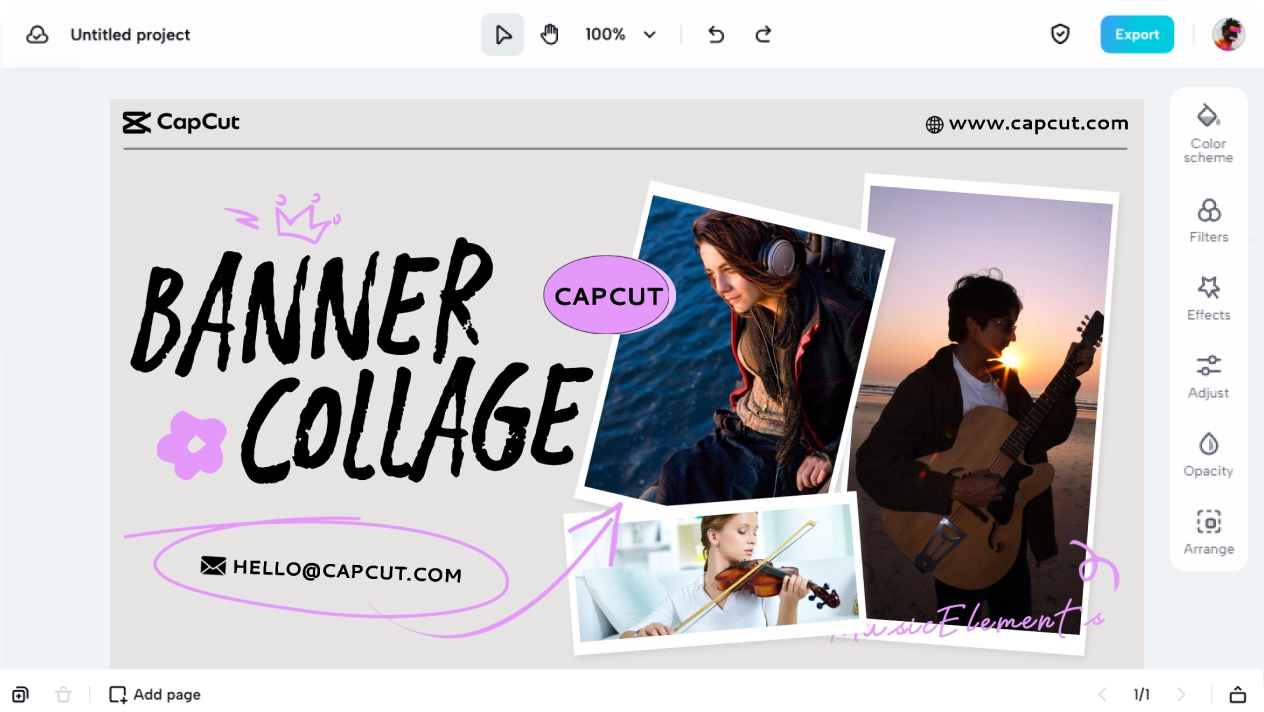 Create collage banners